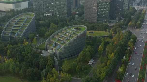 Día Chengdu Ciudad Centro Ciudad Chengdu Panorama Aéreo China — Vídeos de Stock