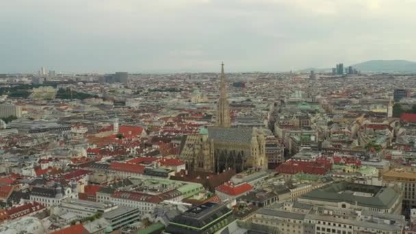 Vienna Cityscape Străzi Centrale Panorama Aeriană Austria — Videoclip de stoc