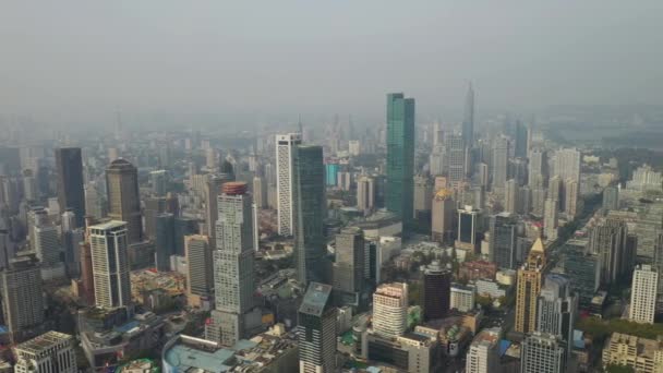 Vôo Diurno Sobre Nanjing Cidade Aérea Panorama Imagens — Vídeo de Stock