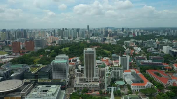 Панорама Сингапура Высоты Птичьего Полета — стоковое видео