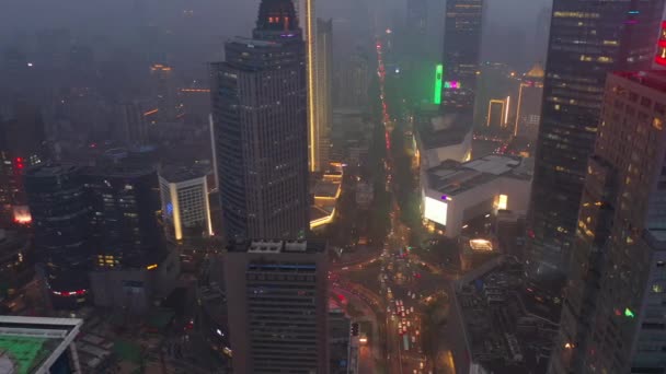 Tempo Dia Voo Sobre Nanjing Cidade Tráfego Aéreo Panorama Timelapse — Vídeo de Stock