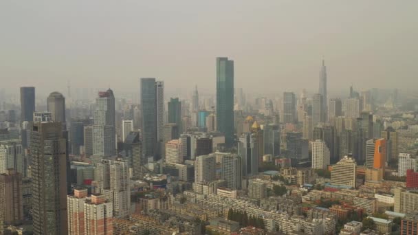 Denní Let Nad Nanjing City Letecké Panorama Záběry — Stock video