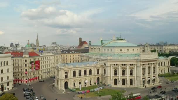 Vienna Cityscape Day Time Central Streets Aerial Panorama Áustria — Vídeo de Stock