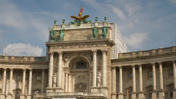 Wiedeń Austria Lipiec 2019 Słoneczny Dzień Głównym Placu Wiednia — Wideo stockowe