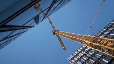 Güneşli bir gün Zürih şehri soyutlama panorama 4k İsviçre