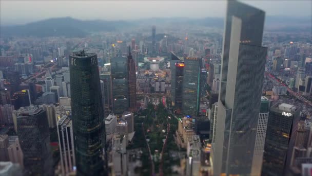 Día Hora Guangzhou Paisaje Urbano Industrial Panorama Aéreo Material Archivo — Vídeos de Stock