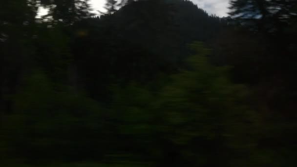 Zurich Miasto Słoneczny Dzień Pociąg Podróż Boczna Okno Widok Panorama — Wideo stockowe