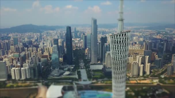 Guangzhou Jan 2019 Guangzhou Canton Tower Guangzhou Kína Színes Nappali — Stock videók