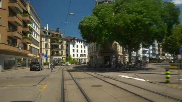 Footage Street Life Zurich Switzerland — Stock Video