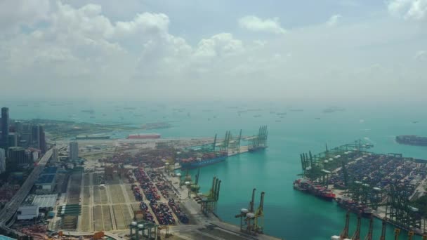 Jour Vol Dessus Singapour Panorama Aérien Images — Video