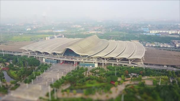 Imágenes Paisajes Ciudades Estación Tren Wuhan China — Vídeos de Stock