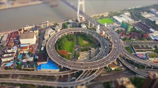 Shen Zhen Dag Cityscape Trafik Bilder Panorama — Stockvideo