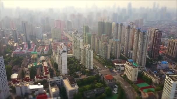 Shanghái Paisaje Urbano Panorama Aéreo China — Vídeos de Stock