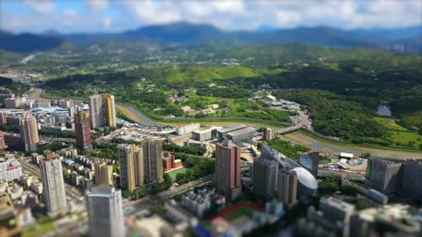 Shen Zhen Şehir Manzarası Gündüz Görüntüsü — Stok video