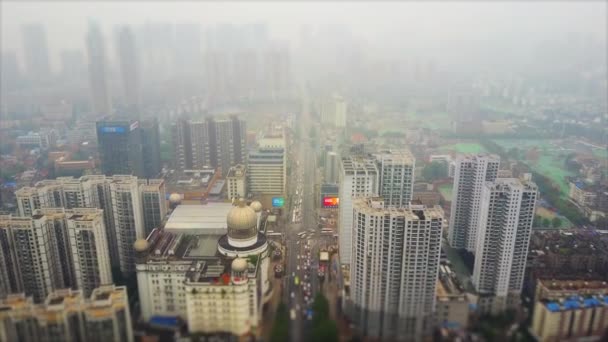 Felhős Idő Wuhan Jangce Városkép Légi Panorámájában Kína — Stock videók