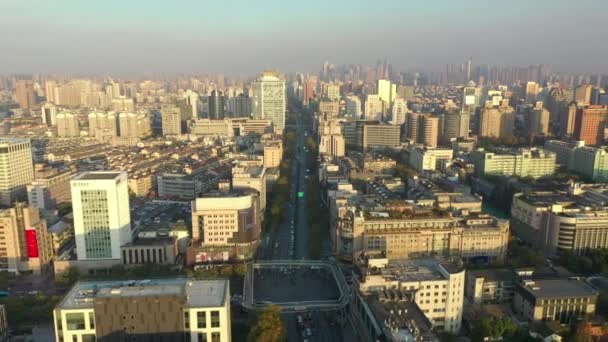 Dzień Czas Hangzhou Miasto Anteny Panorama Chiny — Wideo stockowe