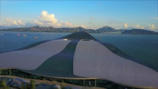 Hari Shenzhen Shekou Cruise Center Bay Aerial Panorama China — Stok Video