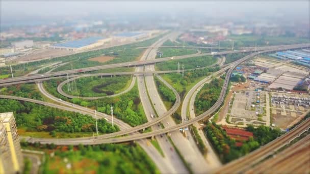 Bilder Staden Wuhan Med Trafikstockningar Kina — Stockvideo