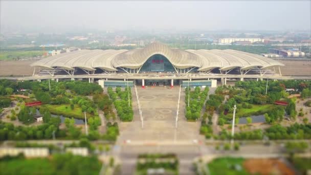 Stadsbild Bilder Wuhan Järnvägsstation Kina — Stockvideo