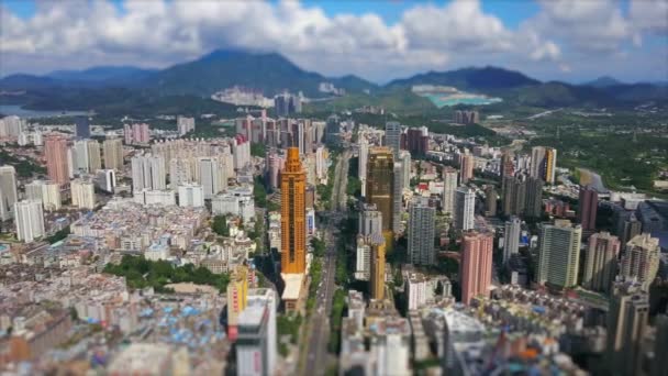 Shen Zhen Stadtbild Filmpanorama Tagesaufnahme — Stockvideo