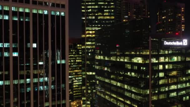 Singapore Lucht Nacht Verlicht Stadsgezicht Panorama Beeldmateriaal — Stockvideo