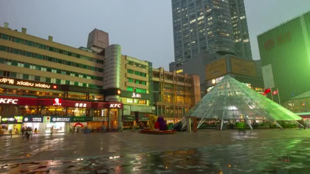 Dzień Lotu Nad Nanjing Miasta Ruchu Panorama Powietrza Timelapse Materiał — Wideo stockowe