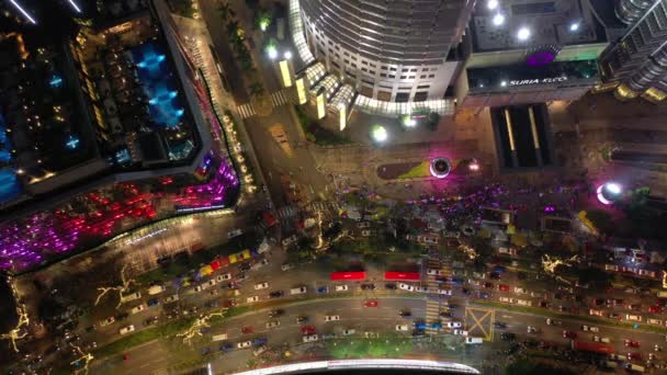 Kuala Lumpur Malaysia Σεπτεμβριου 2019 Night Lighted Kuala Lumpur City — Αρχείο Βίντεο