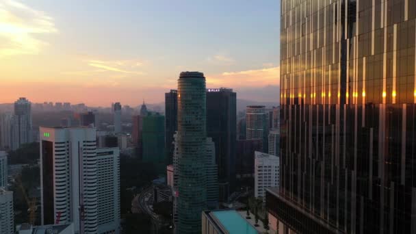 Kuala Lumpur Malaysia Wrzesień 2019 Wieczór Kuala Lumpur Panorama Powietrzna — Wideo stockowe