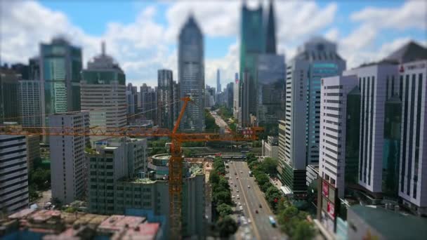 Shen Zhen Cityscape Footage Panorama Day Time Shot — Stock Video