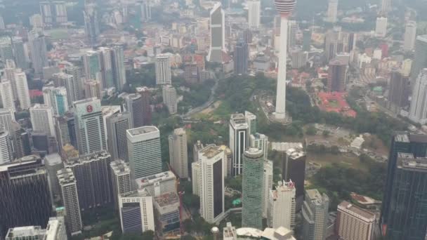 Kuala Lumpur Maleisië September 2019 Zonnige Dag Kuala Lumpur Downtown — Stockvideo