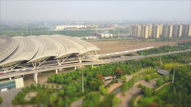 Immagini Della Città Wuhan Stazione Ferroviaria Cina — Video Stock