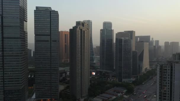 Giorno Hangzhou Città Aerea Panorama Porcellana — Video Stock