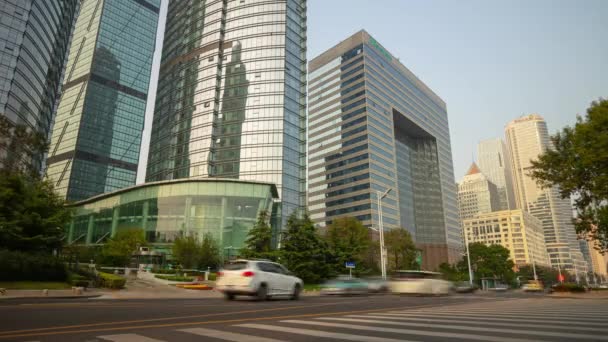 Qingdao Bay Traffico Aereo Panorama Timelapse China — Video Stock