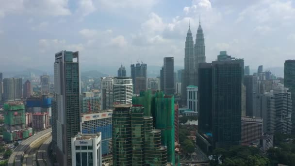 Kuala Lumpur Malasia Septiembre 2019 Day Timekuala Lumpur Downtown Aerial — Vídeo de stock