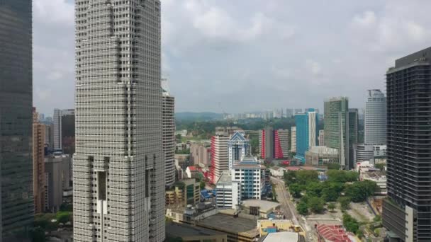 Kuala Lumpur Malásia Setembro 2019 Dia Timekuala Lumpur Downtown Aerial — Vídeo de Stock