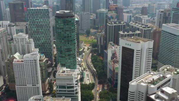 Kuala Lumpur Malásia Setembro 2019 Dia Timekuala Lumpur Downtown Aerial — Vídeo de Stock