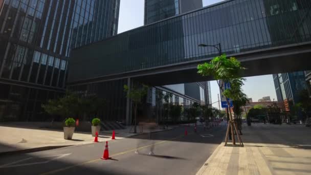Dag Tid Hangzhou Centrum Trafik Antenn Panorama Timelapse Kina — Stockvideo