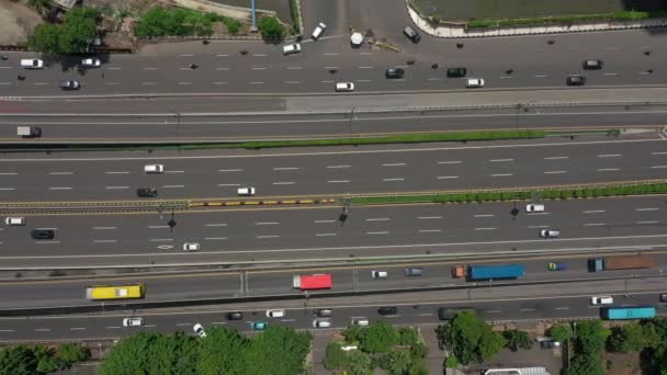 Jakarta Indonesia Marzo 2020 Yakarta City Traffic Aerial Footage — Vídeos de Stock