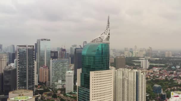 Jakarta Ινδονησία Μαρτίου 2020 Όμορφο Εναέριο Τοπίο Της Πόλης Της — Αρχείο Βίντεο
