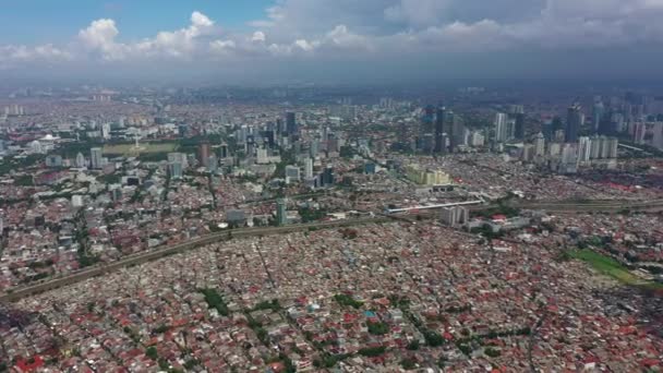 Jakarta Indonesia Marzo 2020 Bellissimo Paesaggio Aereo Della Città Jakarta — Video Stock