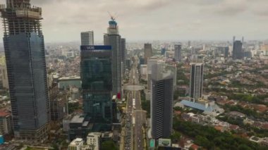 Gündüz vakti Bangalore City Trafiği Sokak Meydanı Panorama 4k Hindistan