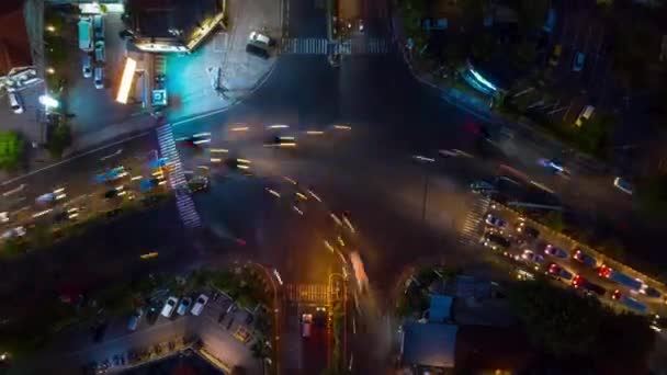 Nuit Éclairage Bangalore Ville Circulation Rue Carré Aérien Topdown Panorama — Video