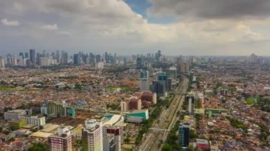 Gündüz vakti Bangalore City Trafiği Sokak Meydanı Panorama 4k Hindistan