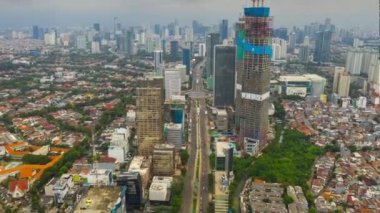 Gündüz vakti Bangalore City Trafiği Sokak Meydanı Panorama 4k Hindistan