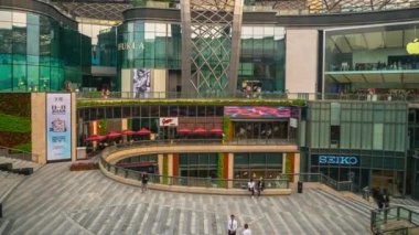 Gündüz vakti Guangzhou trafik şehri manzaralı panorama. 4K Çin porseleni