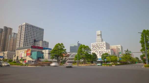 昼間の広州工業都市の航空パノラマ 4Kタイムラプス映像中国 — ストック動画
