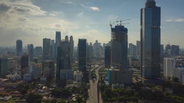 Día Tiempo Bangalore Tráfico Ciudad Plaza Tráfico Aéreo Panorámico Hacia — Vídeos de Stock