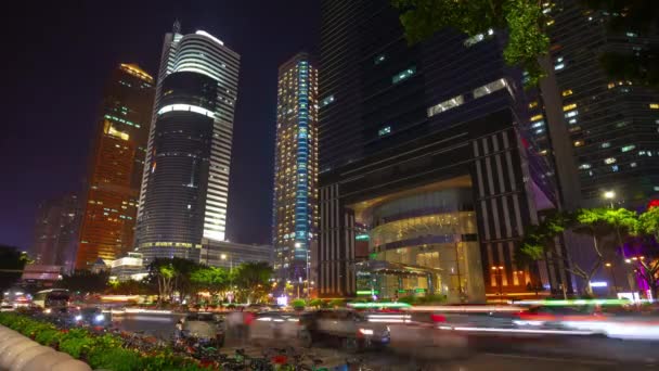 Gece Vakti Guangzhou Endüstriyel Şehir Havası Panoraması Zaman Dilimi Çin — Stok video