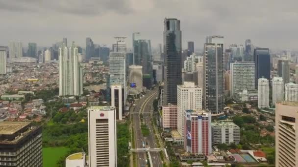 Día Tiempo Bangalore Tráfico Ciudad Plaza Tráfico Aéreo Panorámico Hacia — Vídeos de Stock