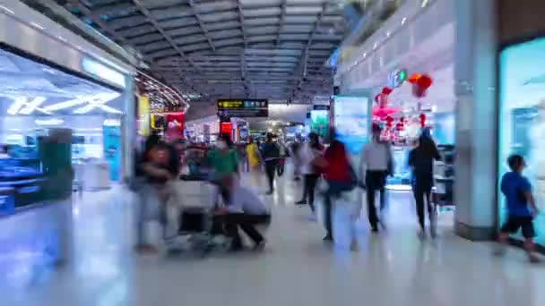 Bangkok stad straten met mensen — Stockvideo